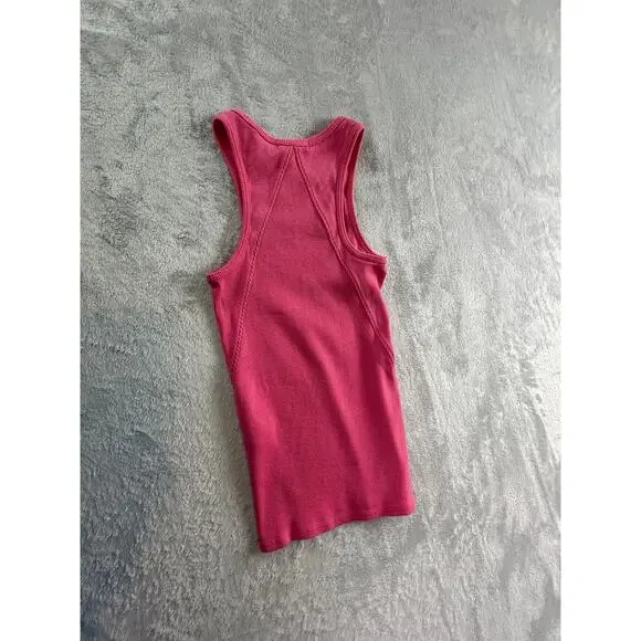 Rag & Bone Essential Rib Tank - Pink - Size S - Picture 4 of 5